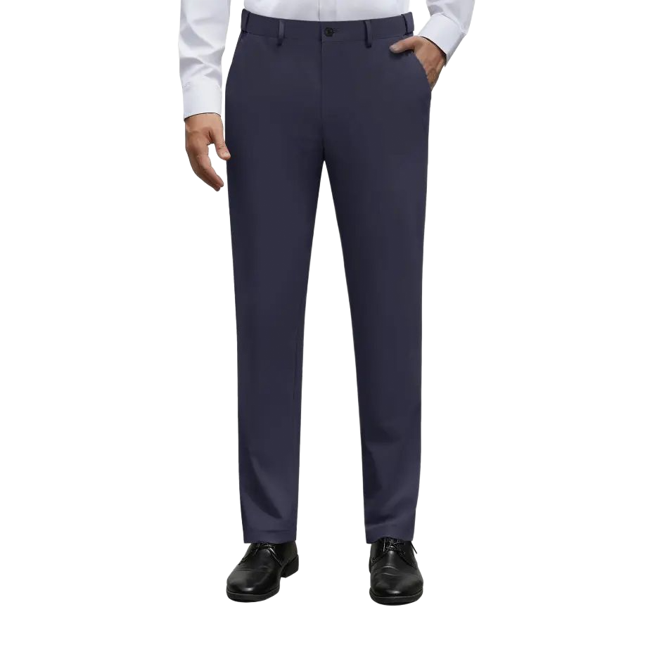 Men's Stretch Dress Pants No Iron Golf Pants Expandable Waist Flat Front Business Casual Formal Pants