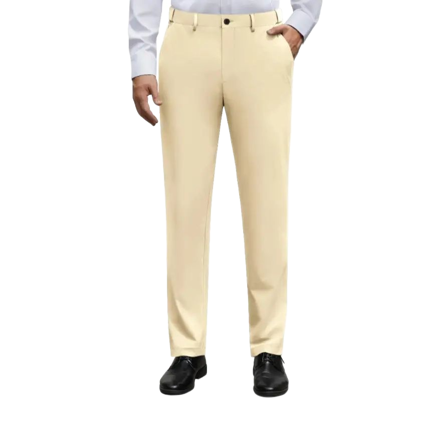 Men's Stretch Dress Pants No Iron Golf Pants Expandable Waist Flat Front Business Casual Formal Pants