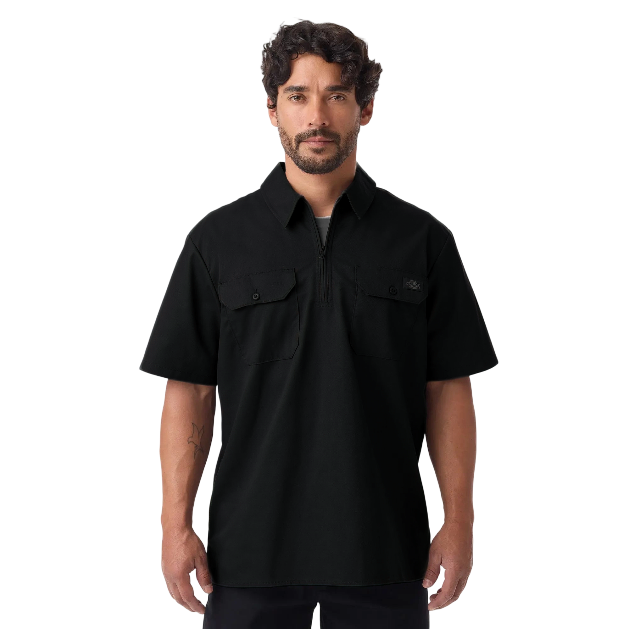 1/4 Zip Work Shirt, Relaxed Fit Full Zip, Workwear Style