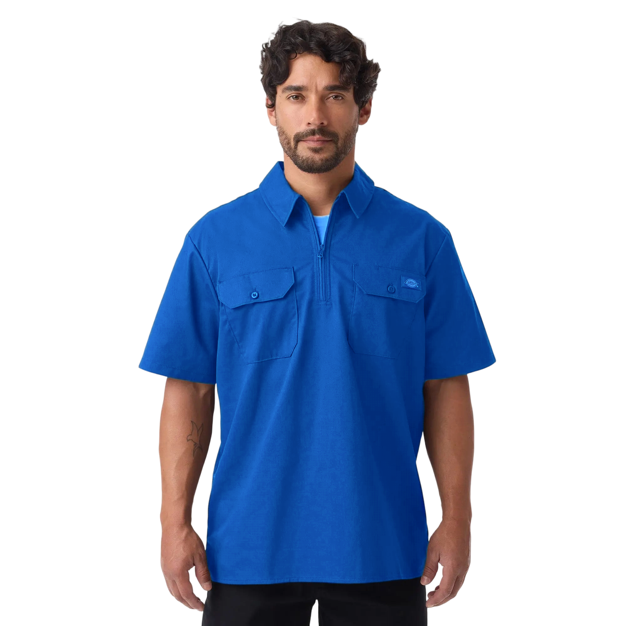 1/4 Zip Work Shirt, Relaxed Fit Full Zip, Workwear Style