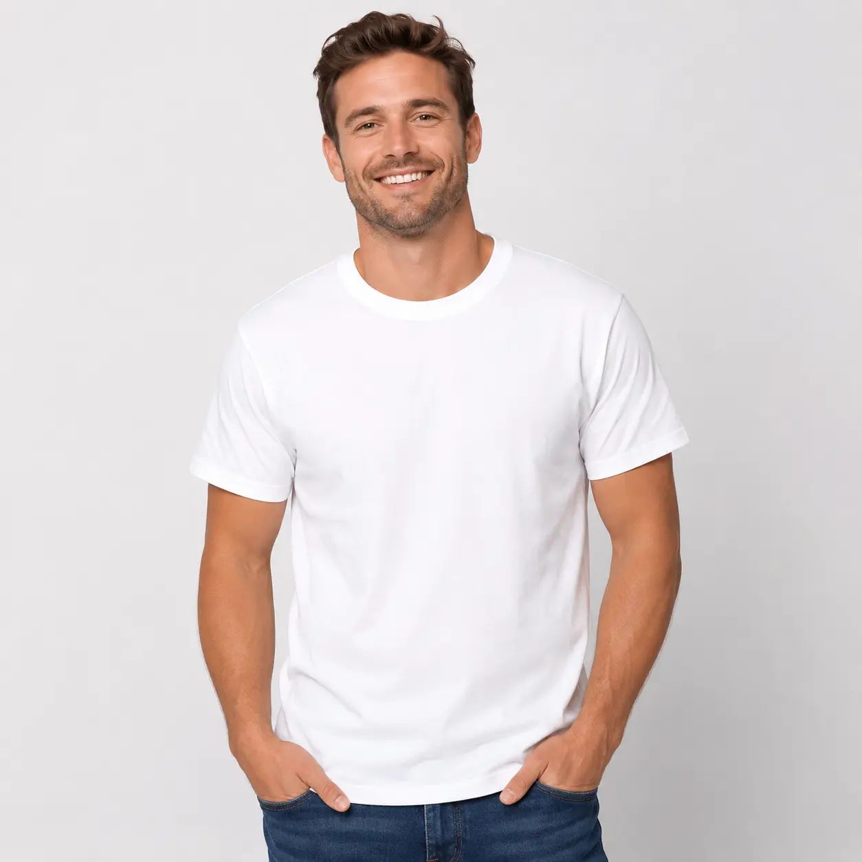 Men's 10-Pack 100% Cotton Crew Neck Short Sleeve Tshirts