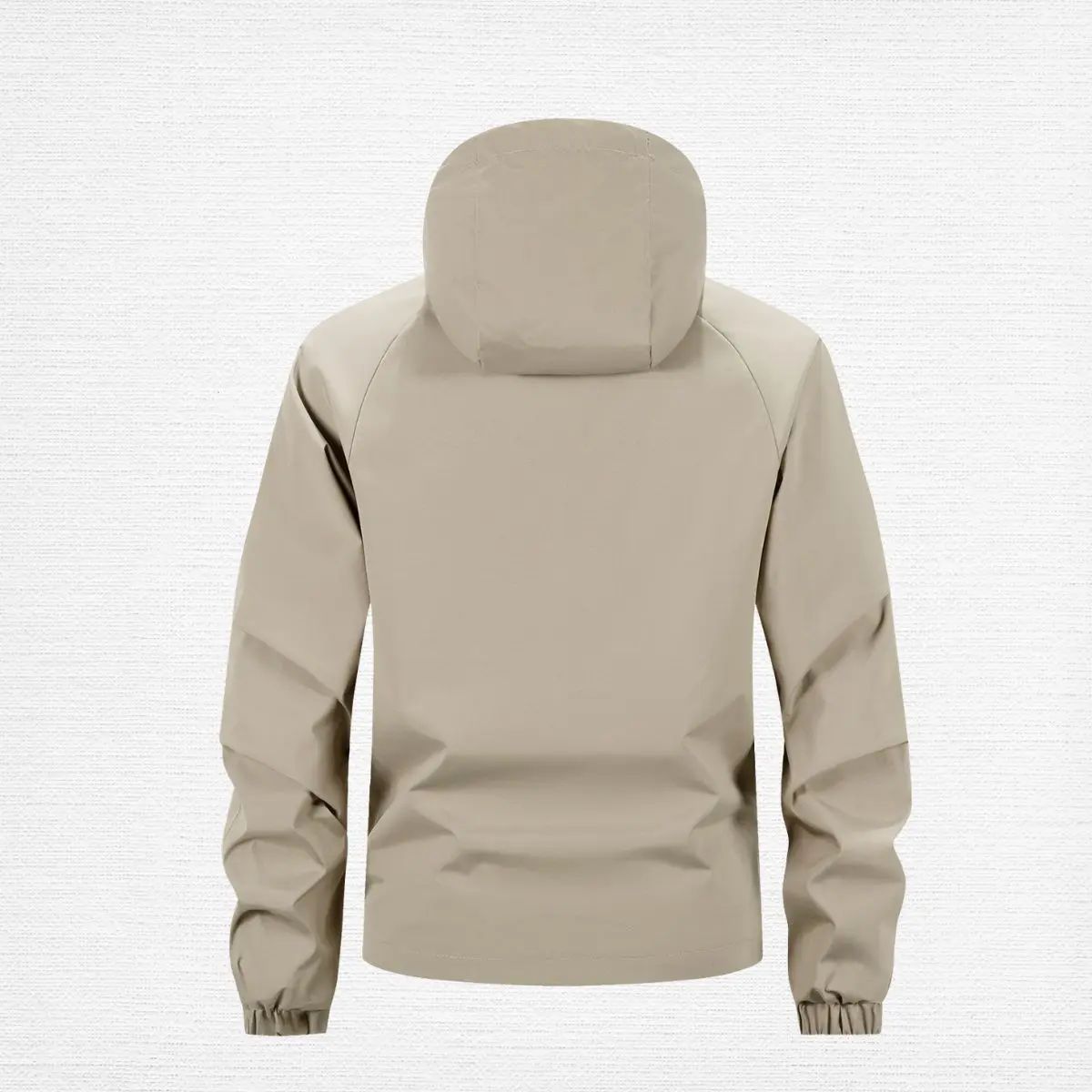 Men's Beige Hoodie - Zippered Pockets, Medium Size, Spring & Autumn Casual Menswear Tops, Long Sleeve Plain Mens Clothing Comfortable Stylish Jacket, Sweatshirts