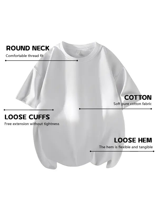 Men's 100% cotton Crew Neck T-Shirts Set - Soft Loose Fit Navy Gray Black Tees for Casual Daily Wear