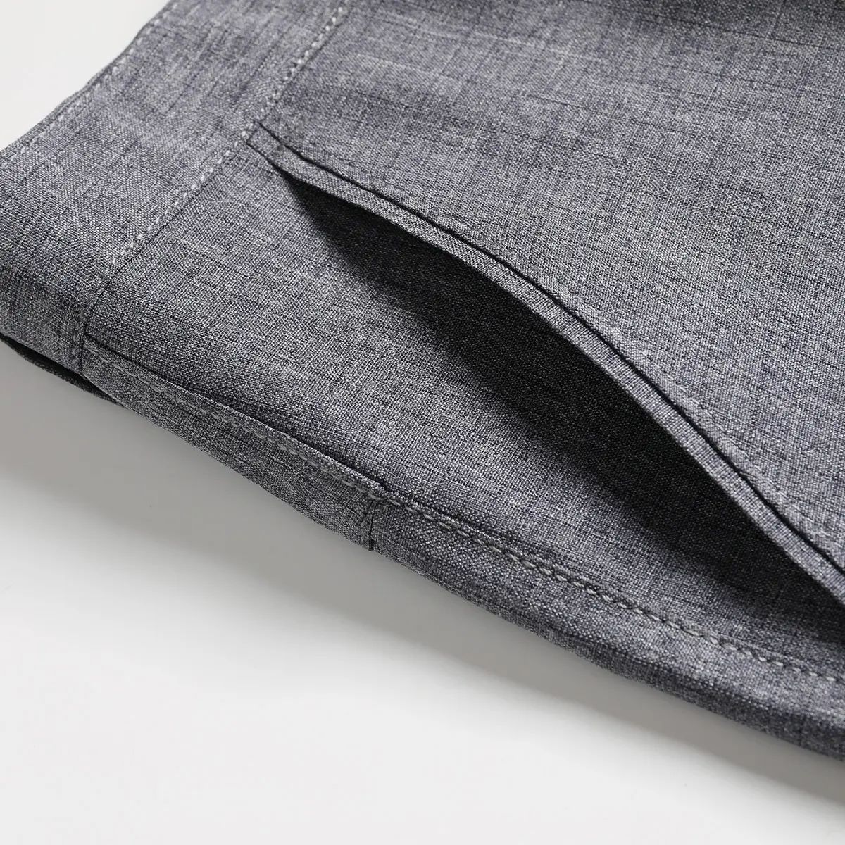 Men's Business Casual Dress Pants (4pcs) - Slim Fit Straight Leg, Plain Classic Menswear with Draping Effect