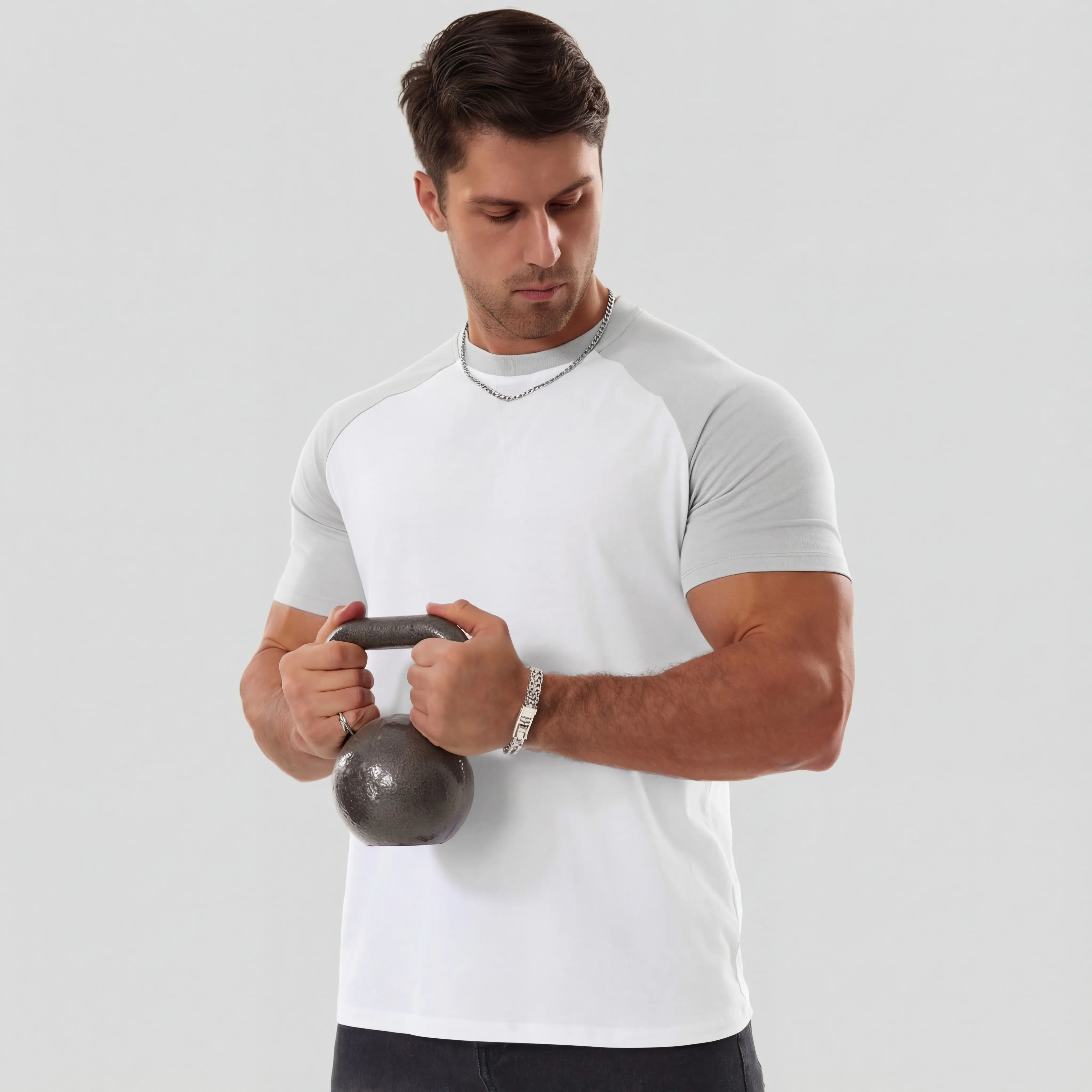 Men's Raglan Sleeve Tee, Arm-Enhancing Sleeves, Lightweight & Breathable, Universal Fit Design