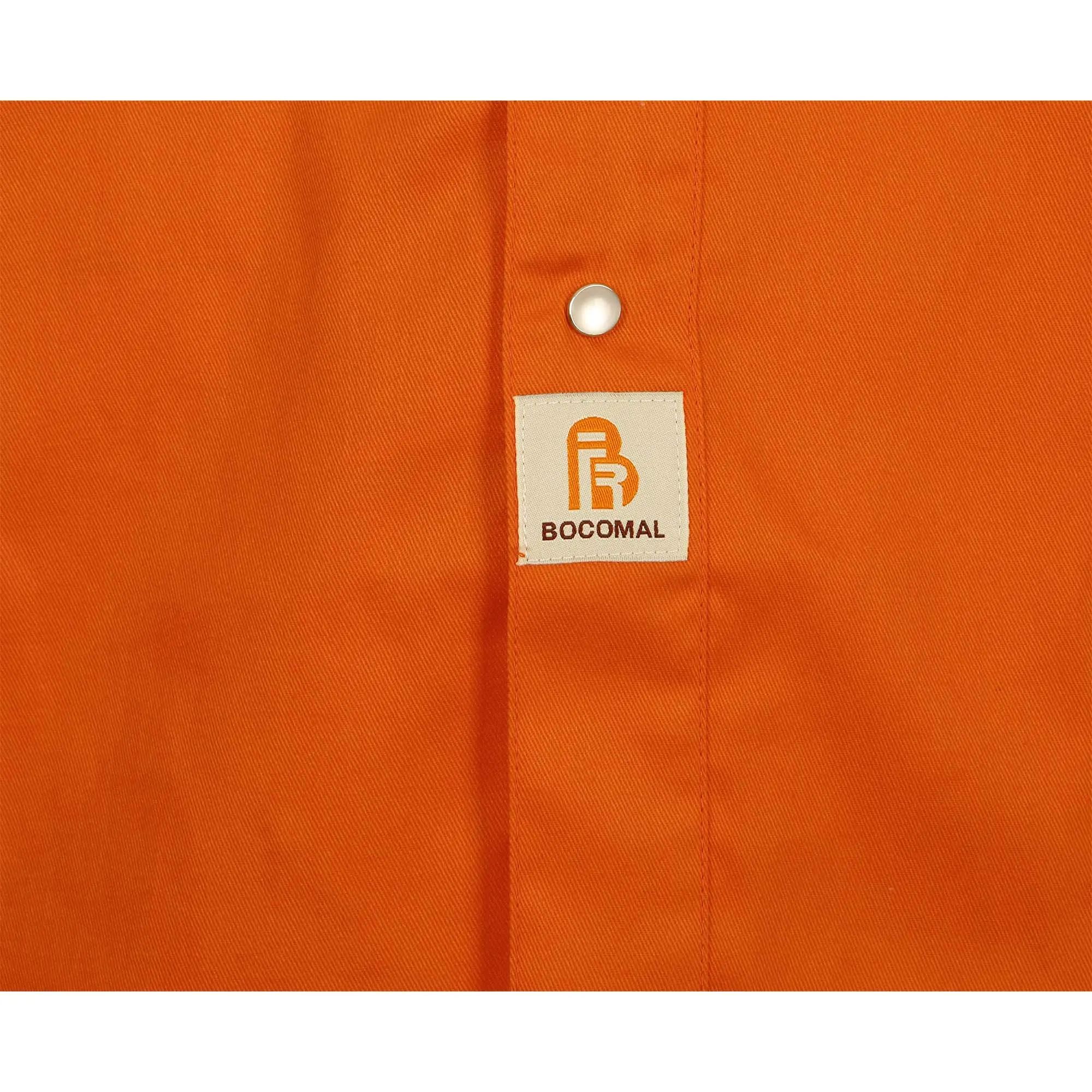 6.5 oz French hi-vis work shirts with pearl snap closure