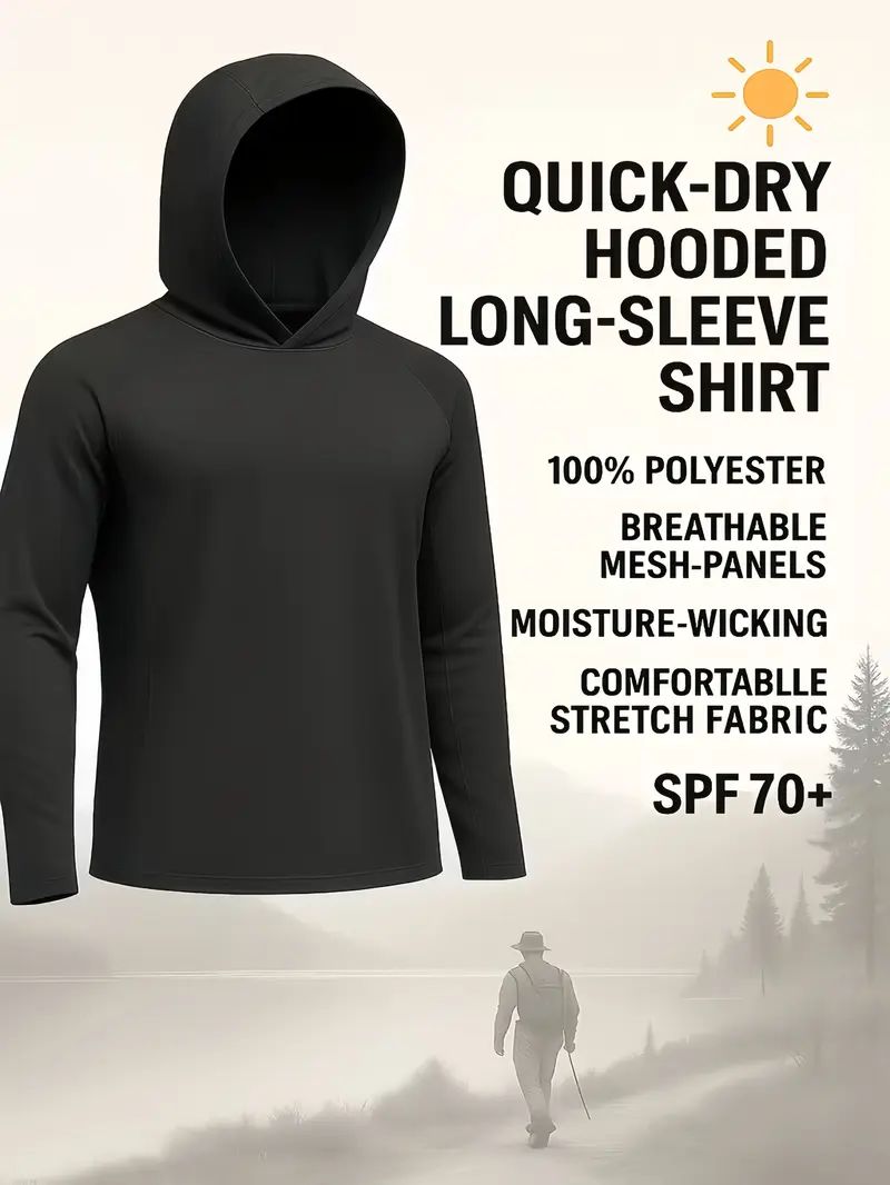 🌟 6 Pieces Hooded Long Sleeve Shirts for Men 🌟