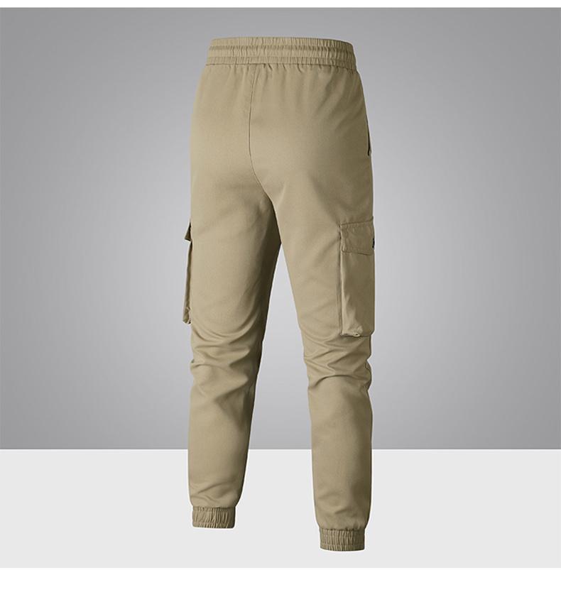Men's Heavyweight Pants Compatible with Leggings - Workwear Trousers, Multi-Pocket Outdoor Pants with Belt Loop Closure and No Zipper, Suitable for Winter (Solid Color) - Machine Washable
