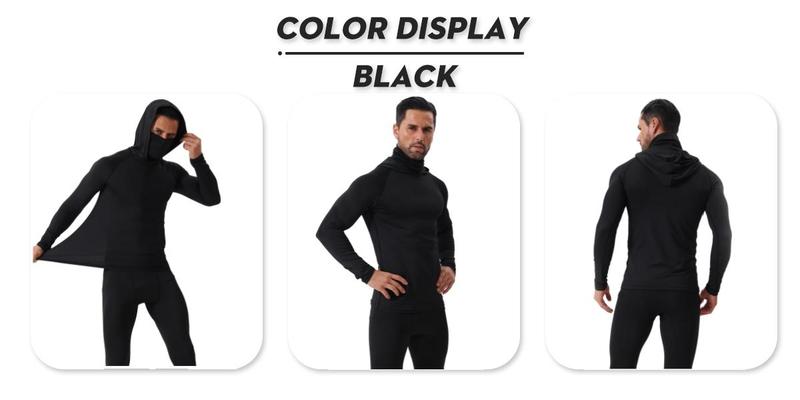OKP 6-Piece Men's Casual Hoodie Pullovers Blue Black Light Gray Slim Fit Long Sleeve Lightweight UPF Sun Protection Soft Breathable Timeless Classic Versatile Machine Washable Comfort Multi-Occasion Wear Menswear Set  Stylish Tops