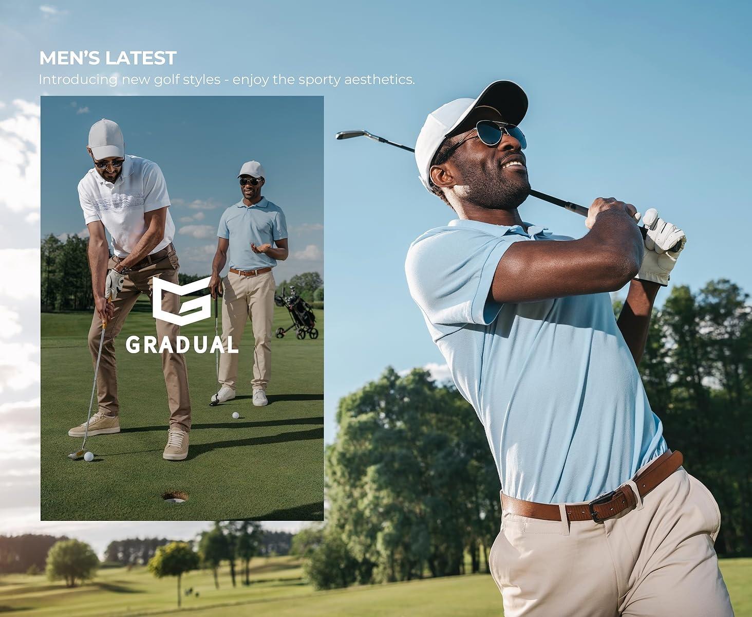 G Gradual Men's Golf Shirts Dry Fit Moisture Wicking Performance Lightweight Activewear Shortsleeve Collared Polo Shirts for Casual Athletic Business Tops Golf Apparel G Gradual Men's Golf Shirts Dry Fit Moisture Wicking Performance Lightweight Activewear Shortsleeve Collared Polo Shirts for Casual Athletic Business Tops Golf Apparel