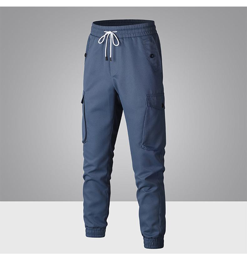 Men's Heavyweight Pants Compatible with Leggings - Workwear Trousers, Multi-Pocket Outdoor Pants with Belt Loop Closure and No Zipper, Suitable for Winter (Solid Color) - Machine Washable