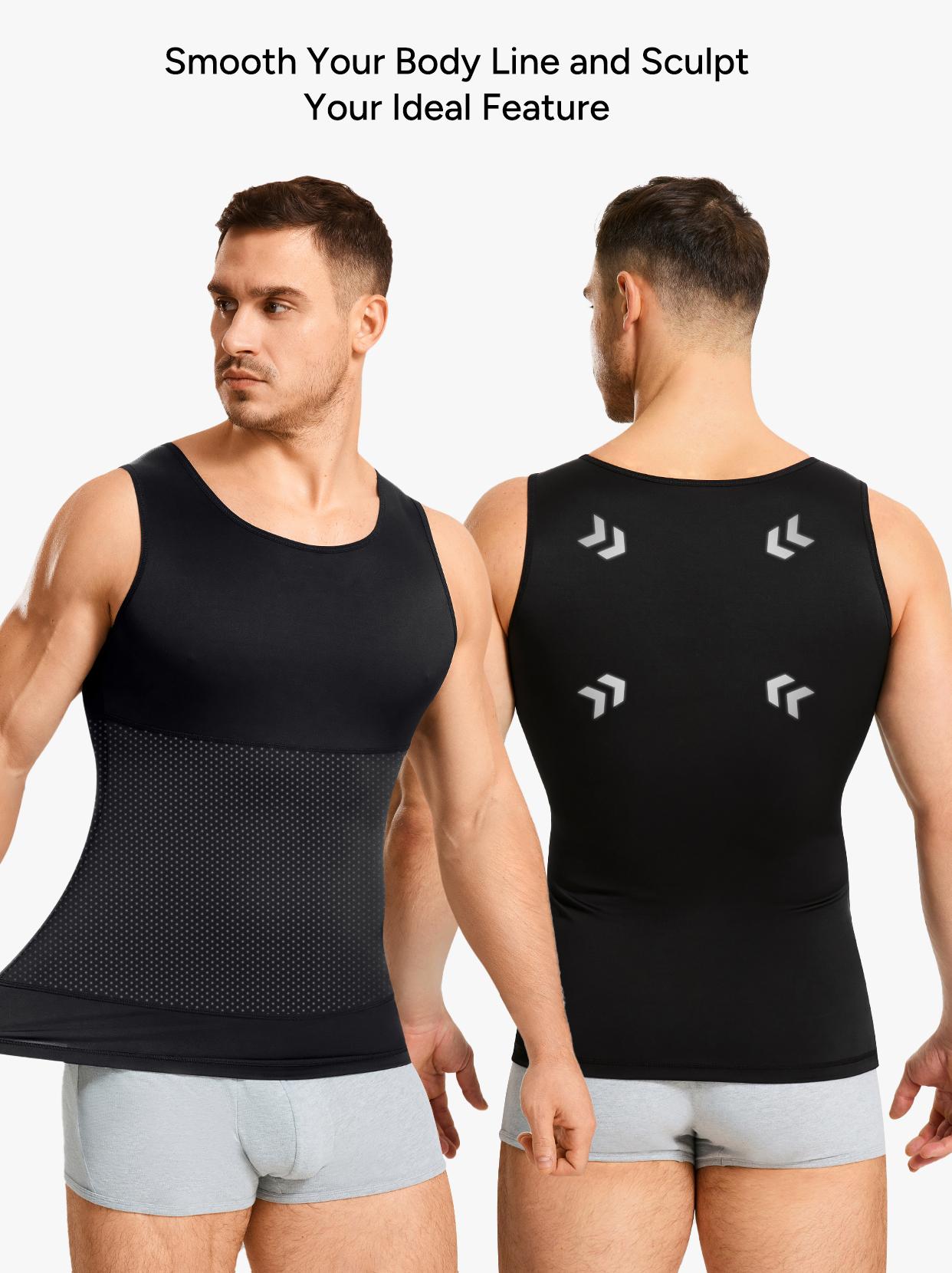 Nebility Men’s Silky Soft Compression Shapewear Tank, Slimming Body Shaper Vest with Waist & Chest Support, Stretchy, Odor-Resistant, Breathable Muscle Tank for Daily Comfort, Menswear, Tanktop SpringStatements Nebility Men’s Silky Soft Compression Shapewear Tank, Slimming Body Shaper Vest with Waist & Chest Support, Stretchy, Odor-Resistant, Breathable Muscle Tank for Daily Comfort, Menswear, Tanktop SpringStatements