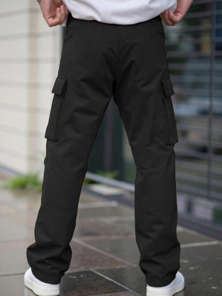 Men's Casual Cargo Pants in Woven Fabric, Spring & Fall Wear, Comfortable Fit, Stylish Design for Daily Use, Casual Outdoor Trouser