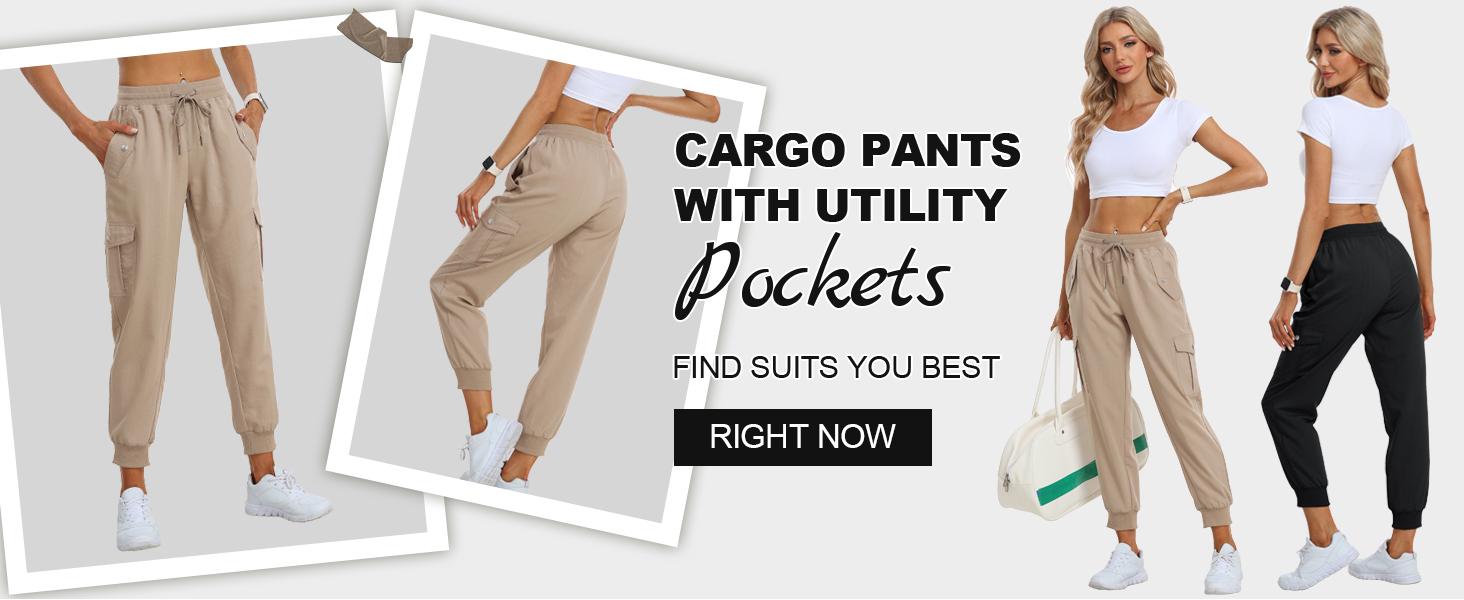MoFiz Women's Lightweight Hiking Cargo Pants Outdoor Quick Dry Casual Travel Sweatpants Joggers Elastic Waist Button Pockets Comfy Moms over 30 Basic four season【XS-3XL】 MoFiz Women's Lightweight Hiking Cargo Pants Outdoor Quick Dry Casual Travel Sweatpants Joggers Elastic Waist Button Pockets Comfy Moms over 30 Basic four season【XS-3XL】