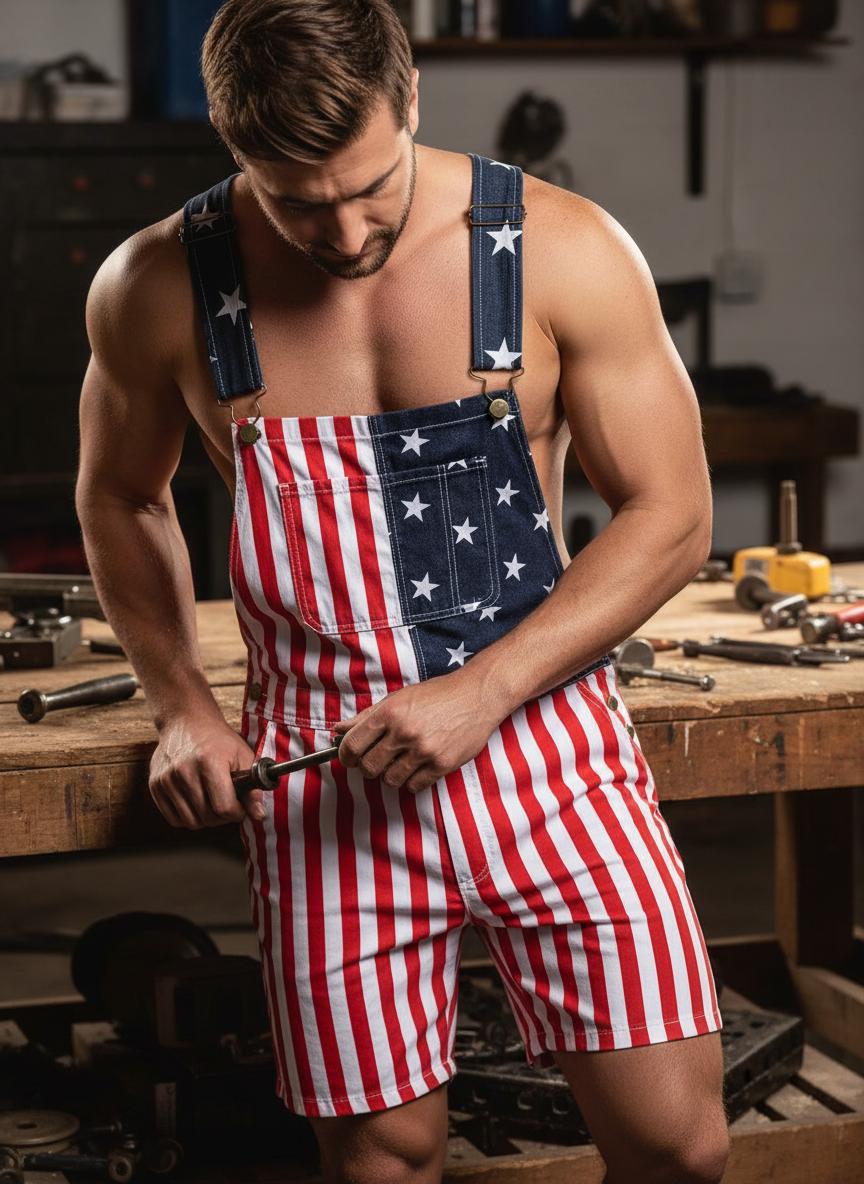 Yuanbang 4th of July American Flag Overalls for Men and Women Unisex USA 250th Anniversary Shorts Stretchy Denim Romper Memorial Day Coveralls Patriotic Gifts Summer Wins Wear Independence Day Jumpsuits Fashion Father's Day BBQ Outdoor Menswear Yuanbang 4th of July American Flag Overalls for Men and Women Unisex USA 250th Anniversary Shorts Stretchy Denim Romper Memorial Day Coveralls Patriotic Gifts Summer Wins Wear Independence Day Jumpsuits Fashion Father's Day BBQ Outdoor Menswear