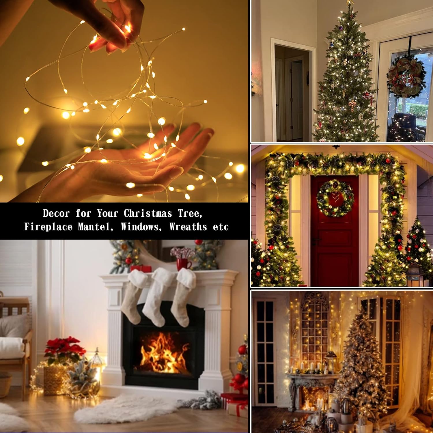 8 Modes Christmas LED Firefly Twinkle String Lights