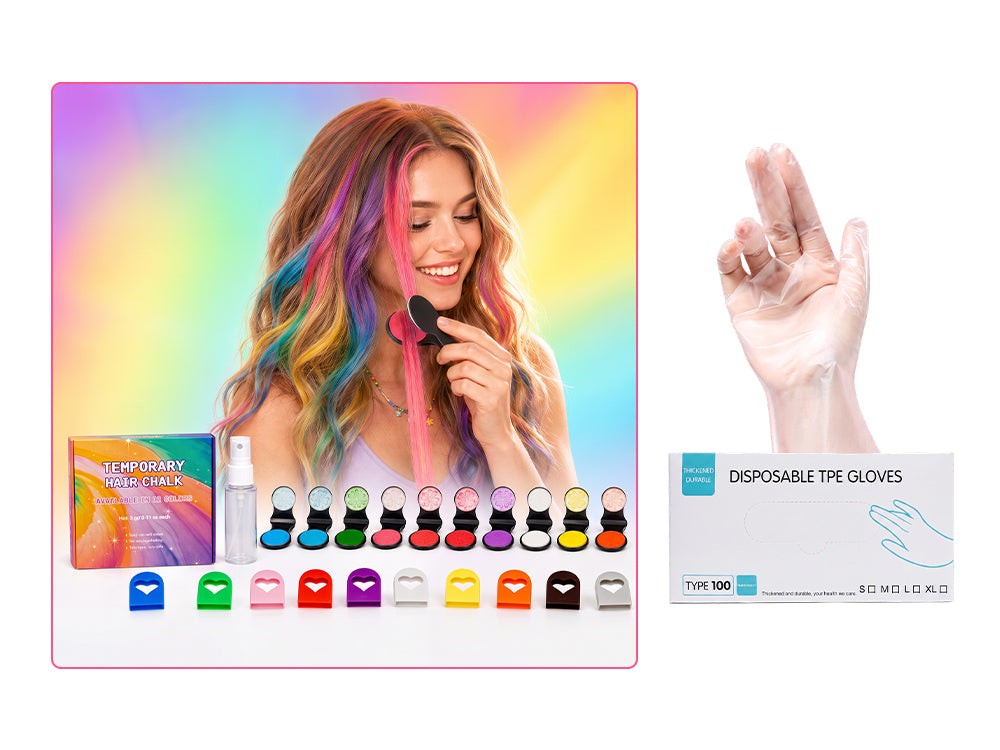 🔥Last Day 50% OFF🌈12-Color Temporary Hair Chalk Applicator Set