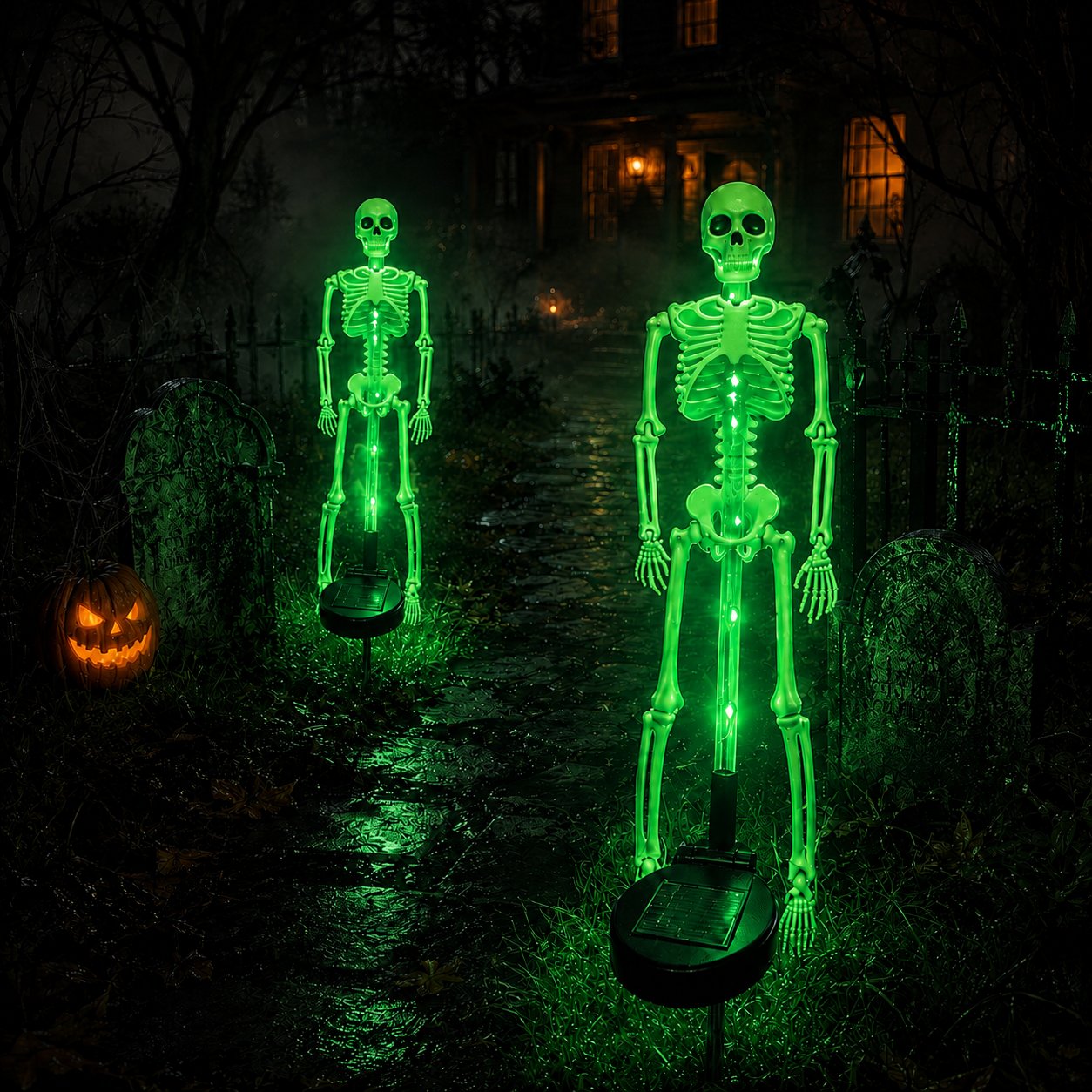 😱Turn Your Yard Into A Spooky Skull Path 💀🌙 Halloween Solar Garden Lights