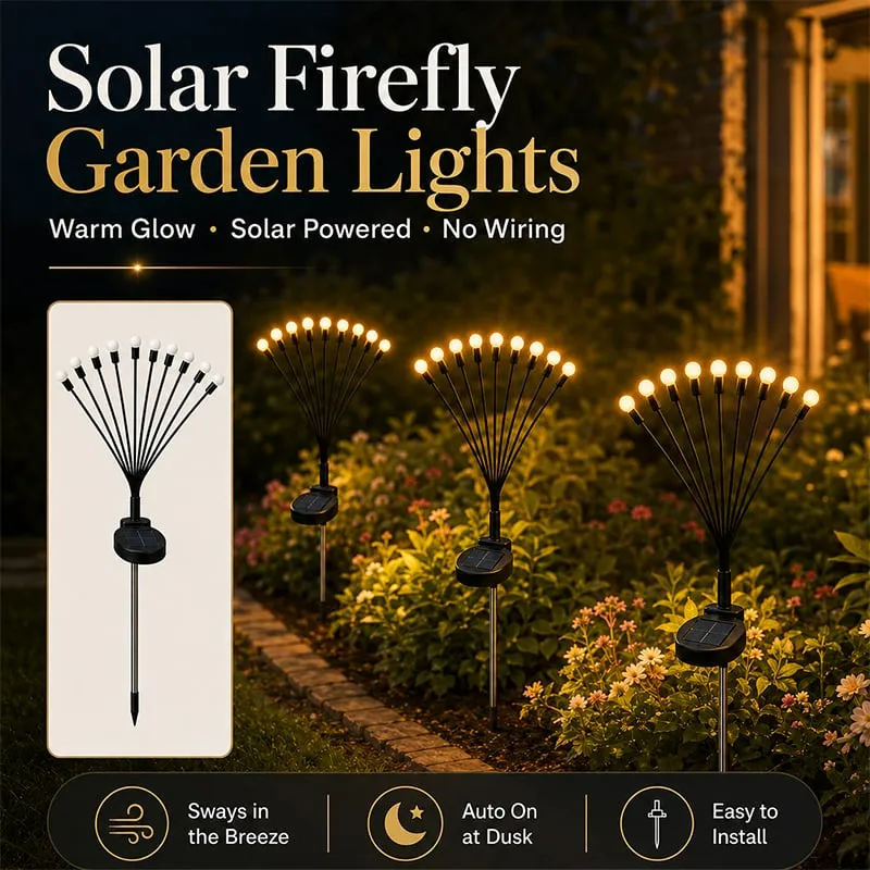 🔥$9.99 On Sale Only Today🔥SolaBloom: Solar Firefly Garden Stake Lights