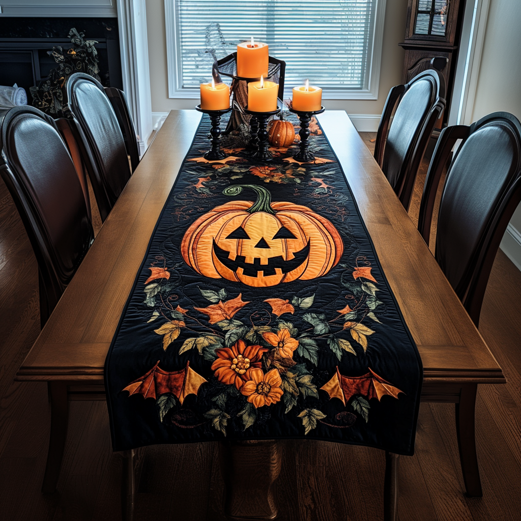🔥Halloween Cheer Quilted Table Runner NCU0NT700