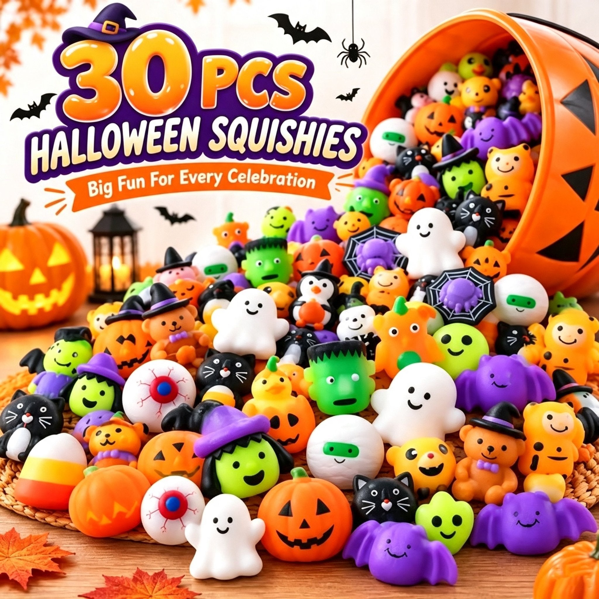 🔥Last Day 56% OFF - 🎃 30PCS Halloween Mochi Squishy Toys