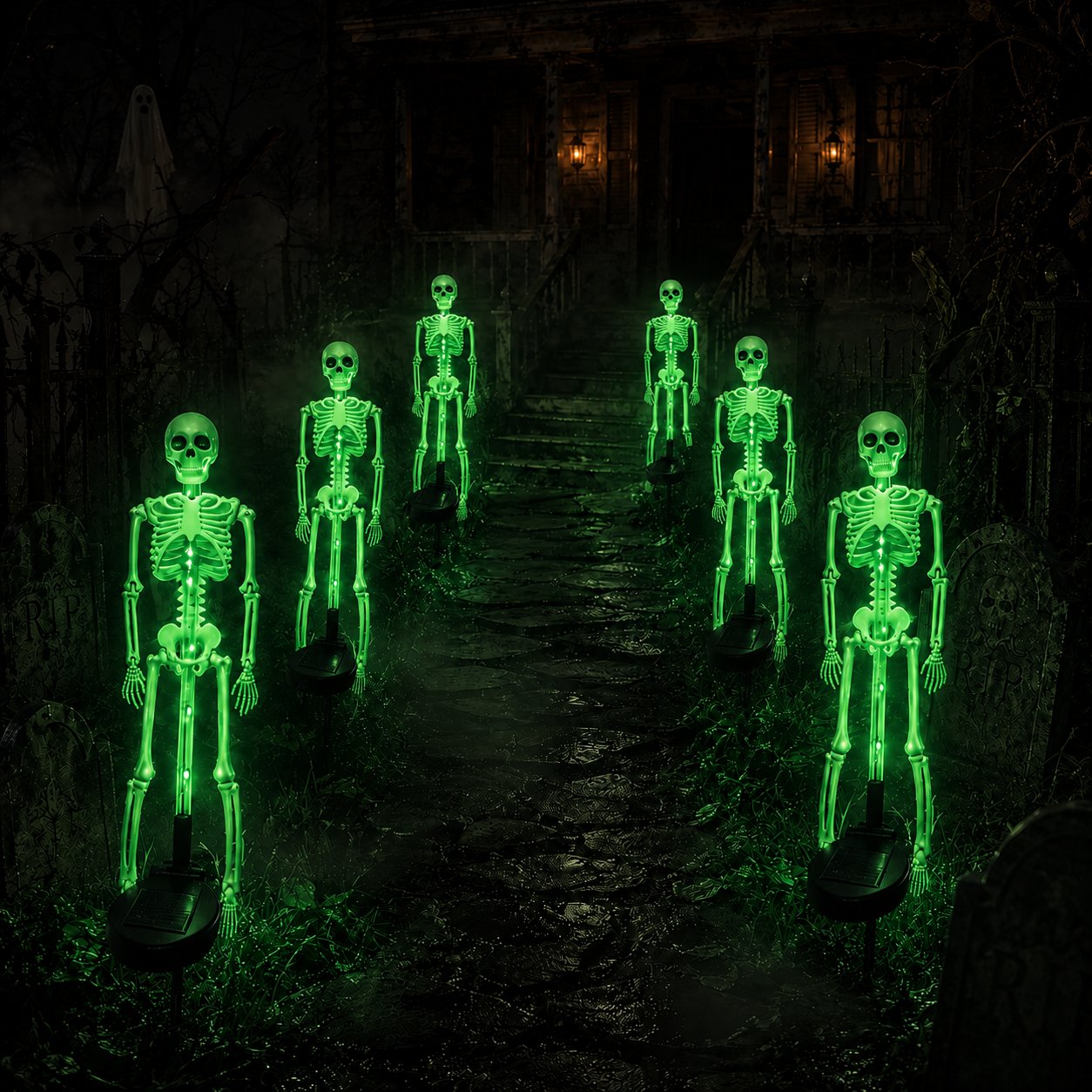 😱Turn Your Yard Into A Spooky Skull Path 💀🌙 Halloween Solar Garden Lights