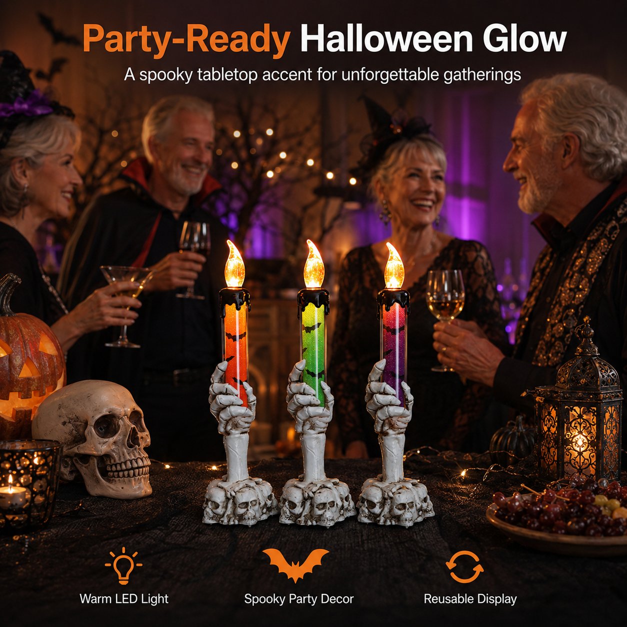 🎃 On the last day of Halloween,  LED lights are 50% off, and sequins are decorated in the shapes of skulls, skeletons, and hands.