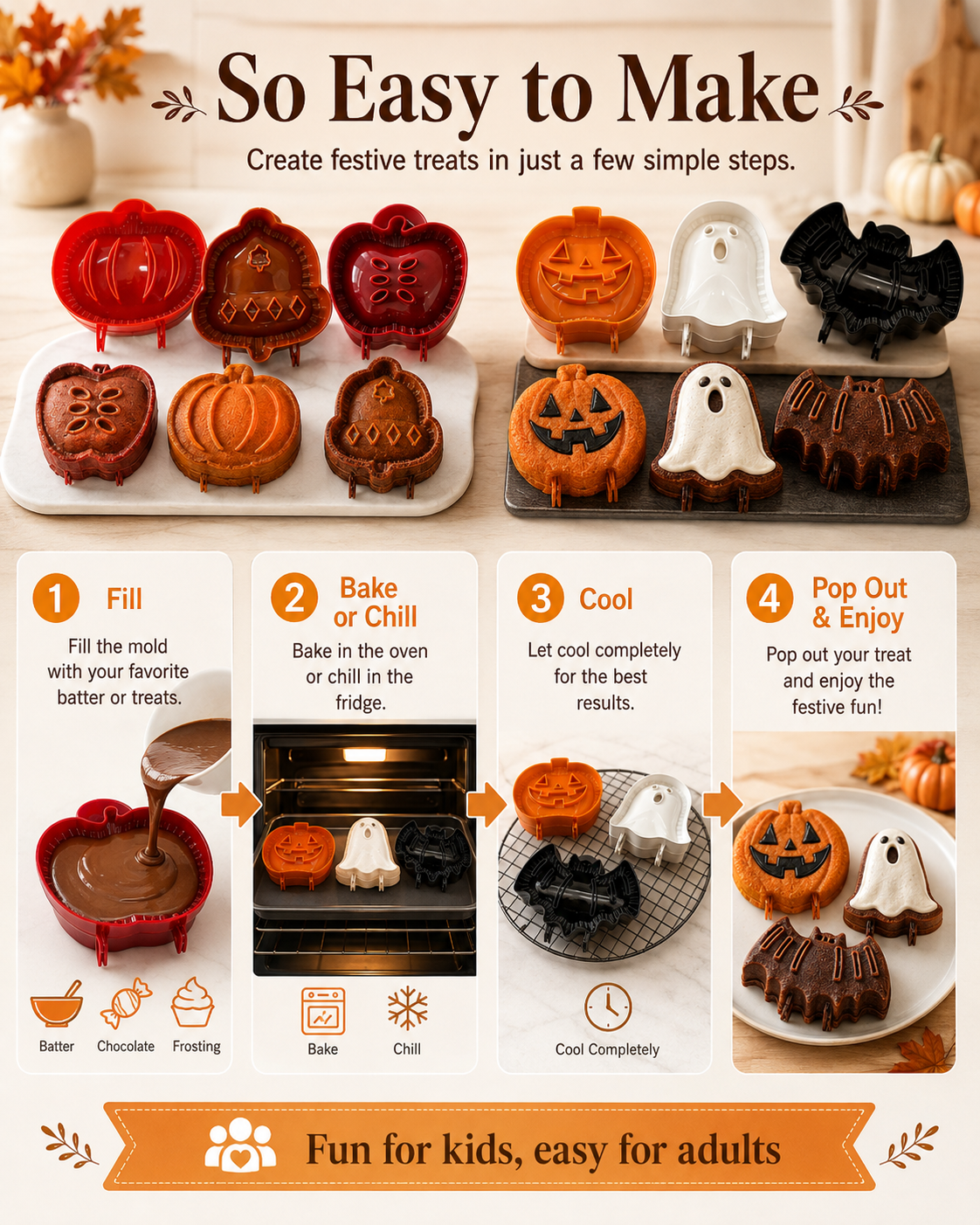 How to use festive seasonal baking molds step by step