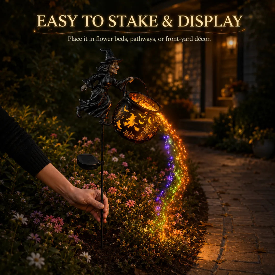 🧙‍♀️💥Halloween Early Bird Special Sale 57%🔥 OFF-Halloween Witch Cauldron Garden Light