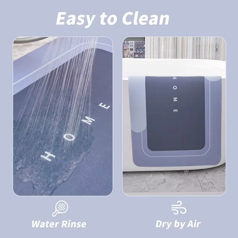 👣3-Piece Anti-Slip Bathroom Mat Set – Quick-Dry U-Shaped Toilet & Floor Mats