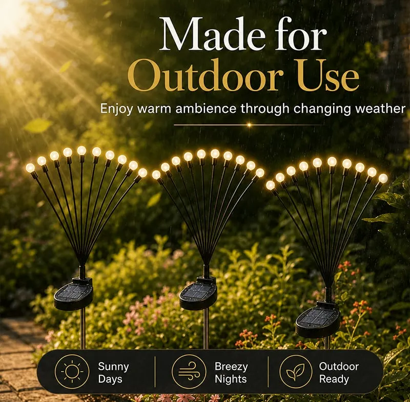 🔥$9.99 On Sale Only Today🔥SolaBloom: Solar Firefly Garden Stake Lights