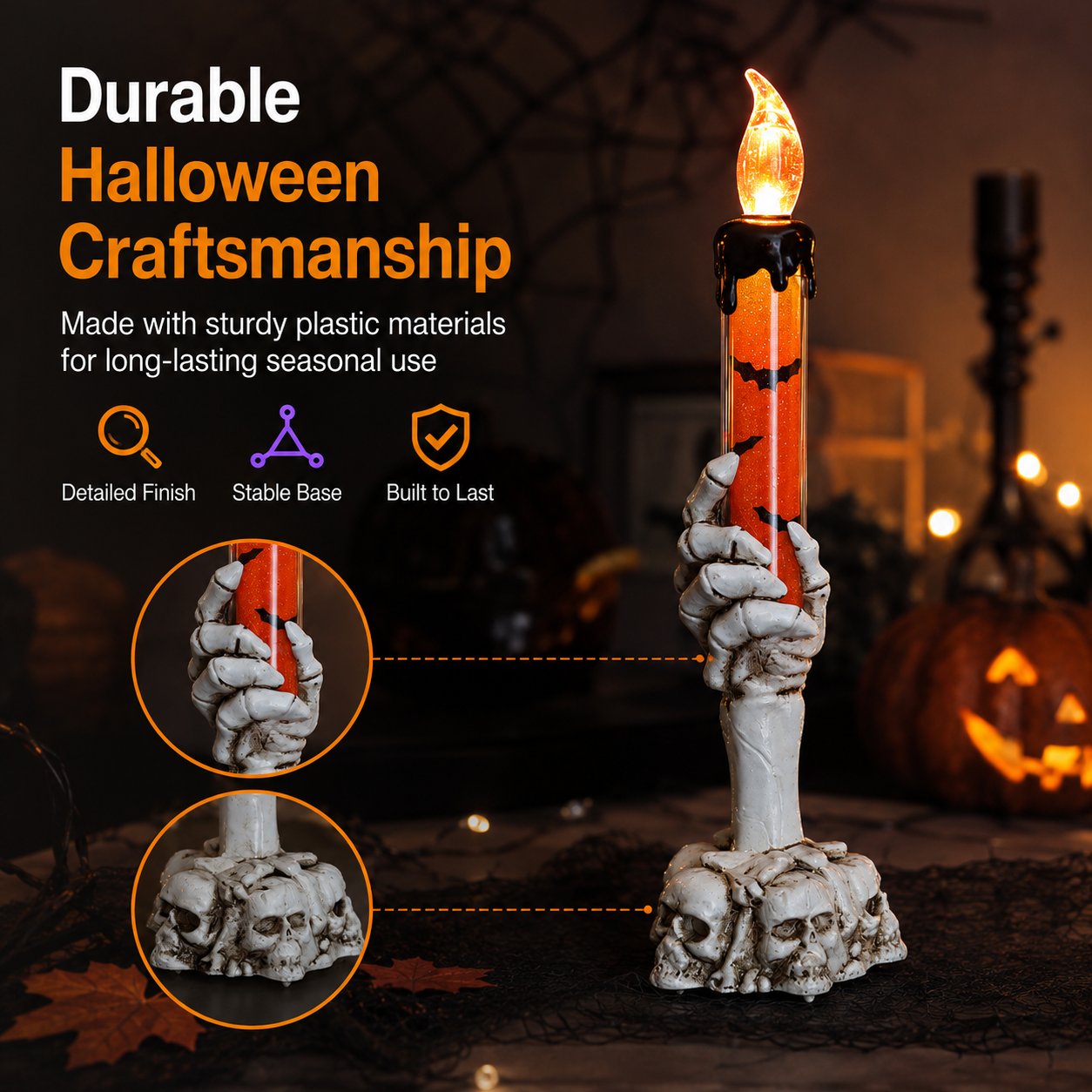 🎃 On the last day of Halloween,  LED lights are 50% off, and sequins are decorated in the shapes of skulls, skeletons, and hands.