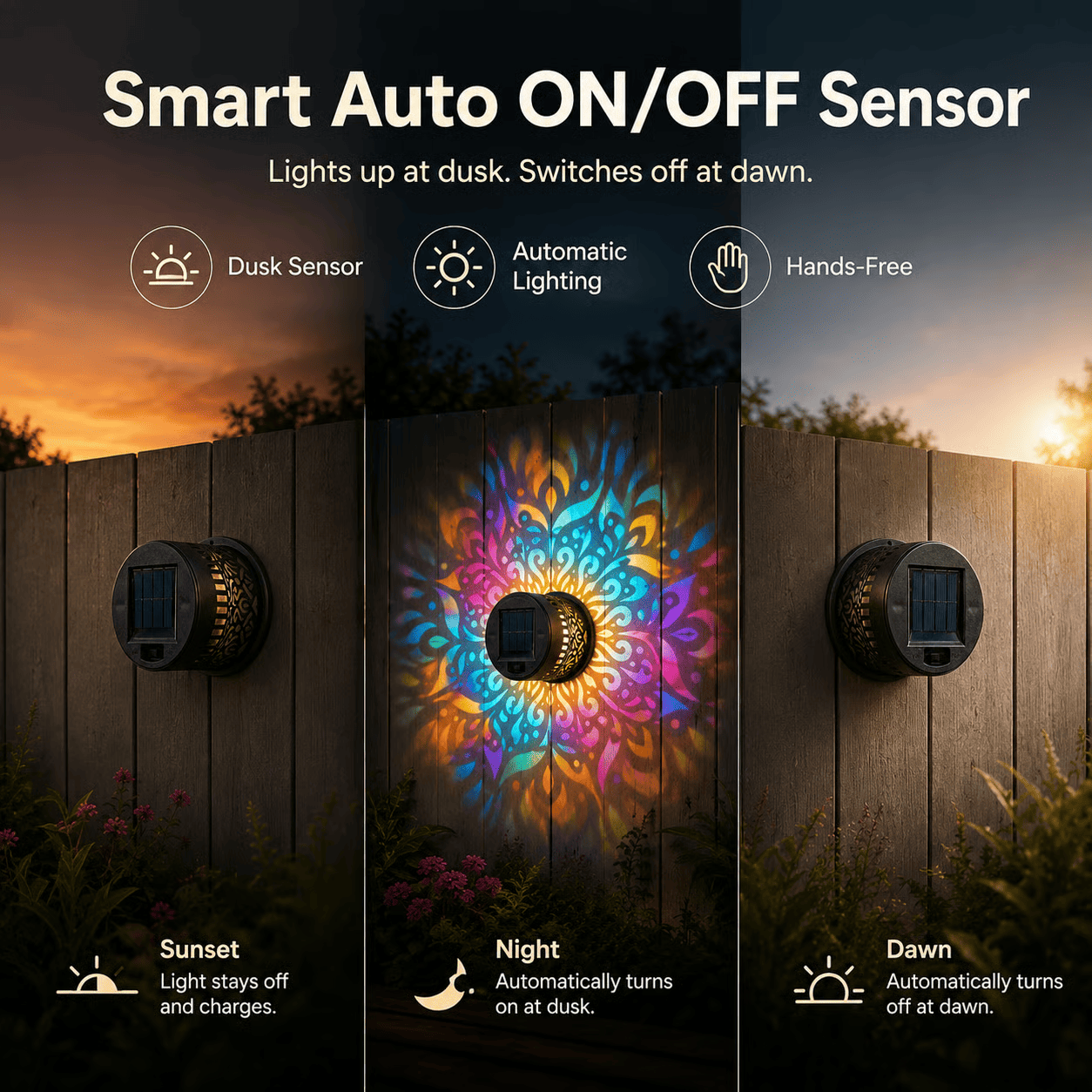 🔥Solar Mandala Projector Wall Light