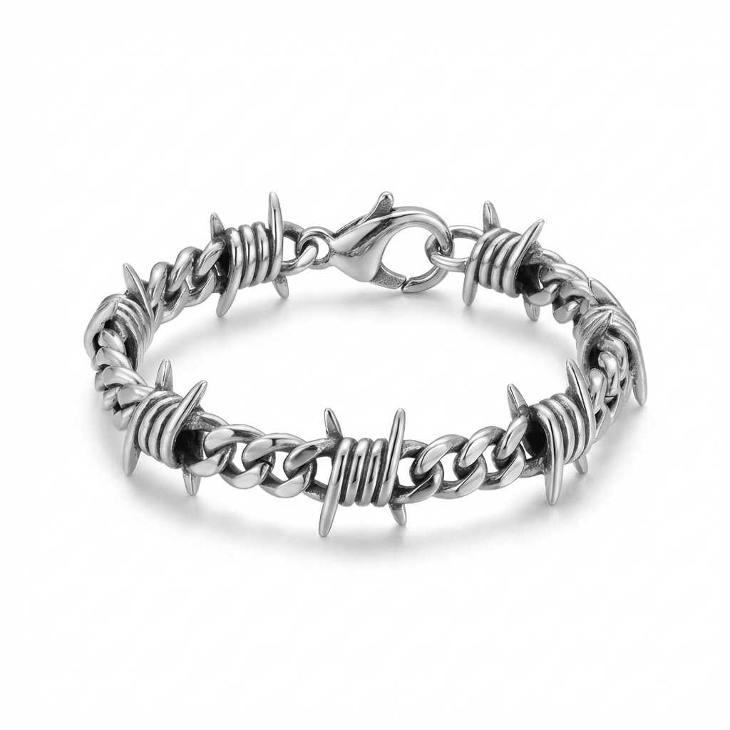 💥50% OFF！Barbed Wire Cuban Bracelet