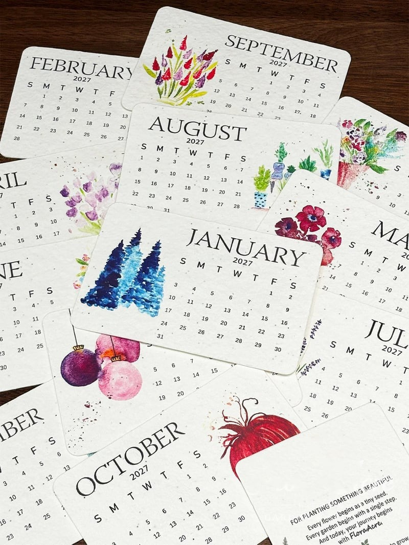 ✨🏆Early Holiday Sale 49% OFF 🌱Eco-Friendly Plantable “Timeless” Seed Calendar 2027