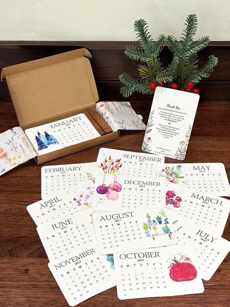 ✨🏆Early Holiday Sale 49% OFF 🌱Eco-Friendly Plantable “Timeless” Seed Calendar 2027