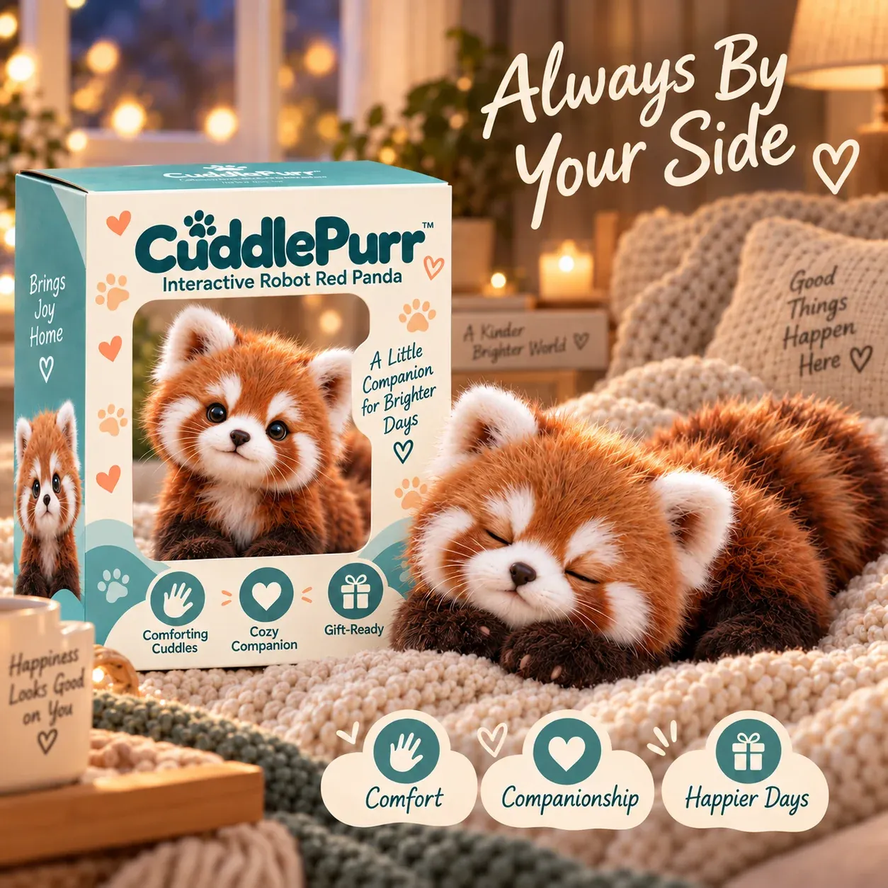 🐾❤️ Best Sellers CuddlePurrTM Red Panda – Interactive Plush Companion | A Little Friend, A Lot of Love