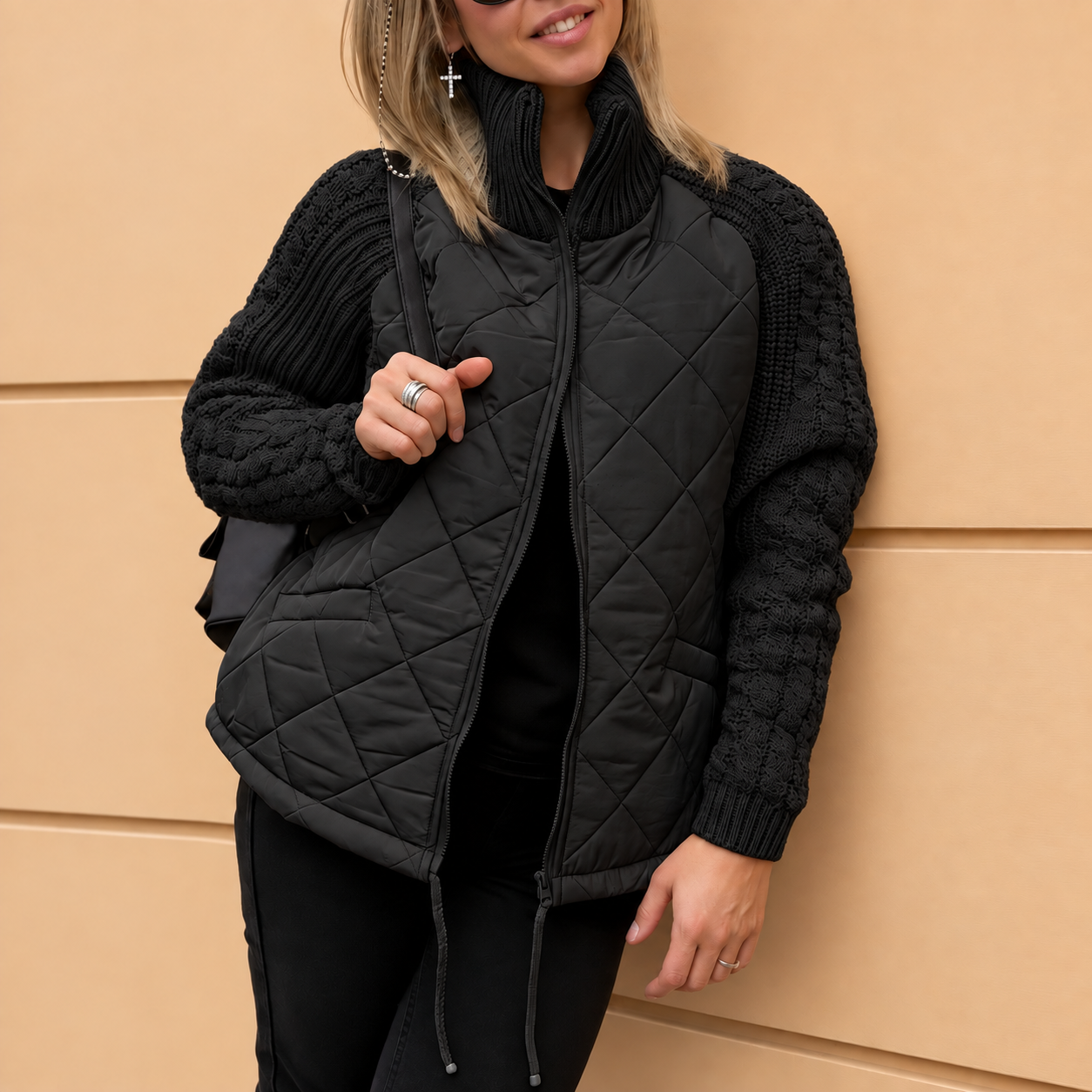 ✨2026 Collection at 50% OFF🎁Women's Knit Patchwork Puffy Jacket