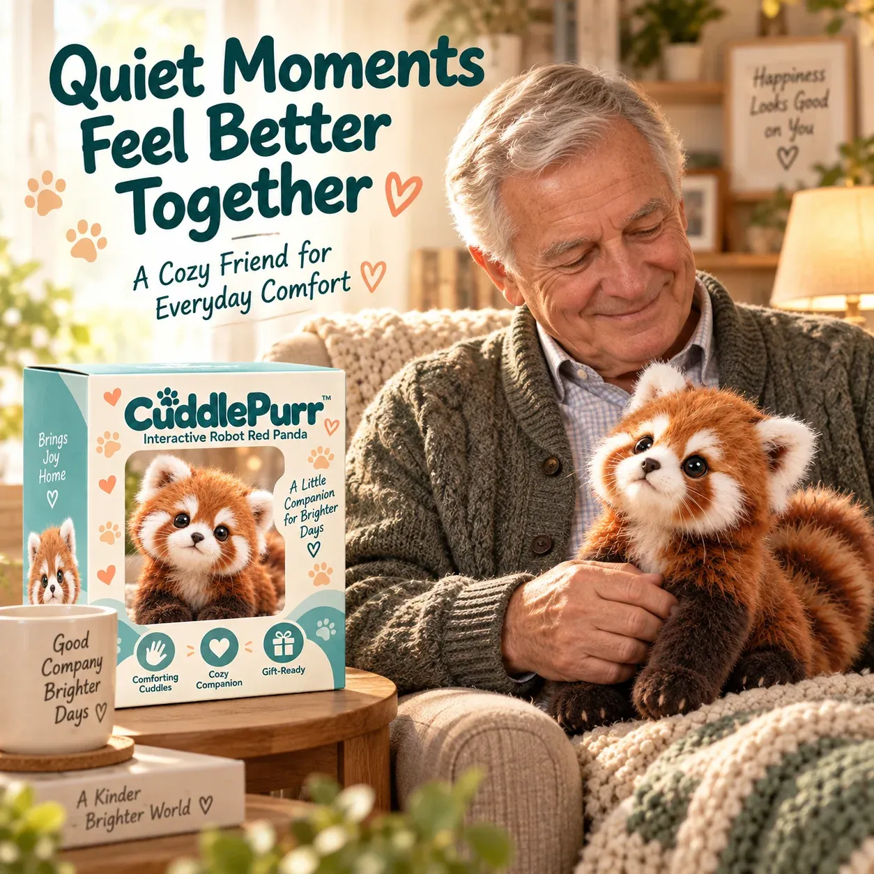 🐾❤️ Best Sellers CuddlePurrTM Red Panda – Interactive Plush Companion | A Little Friend, A Lot of Love