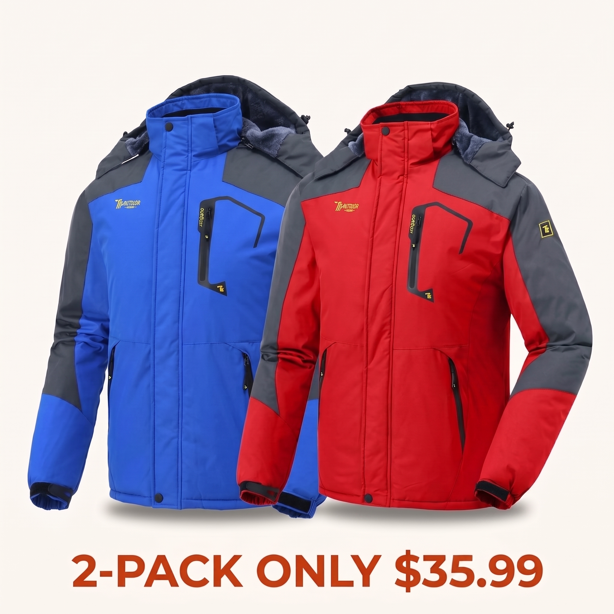 Men's Waterproof Insulated Ski Snow Jacket Big & Tall Sizes