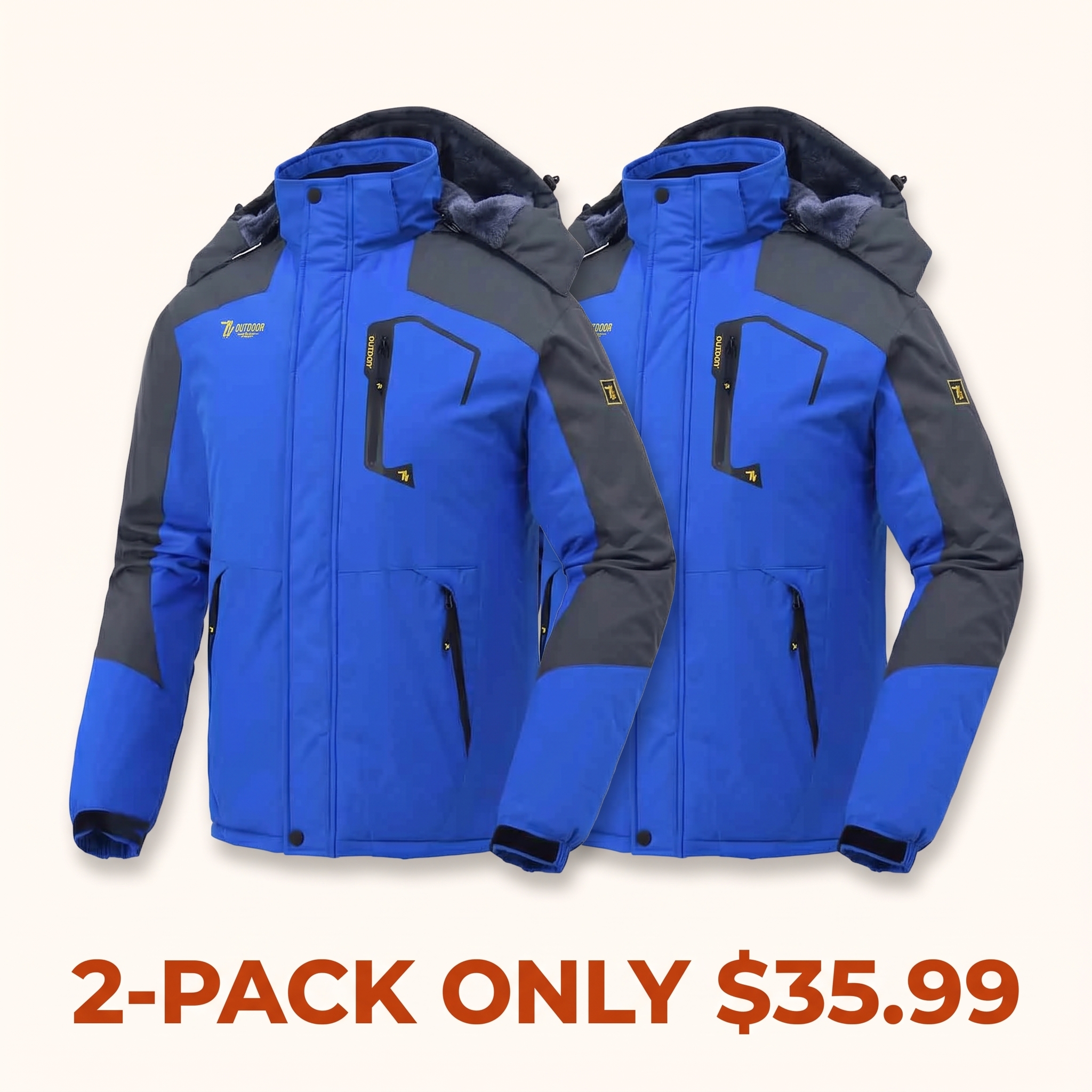 Men's Waterproof Insulated Ski Snow Jacket Big & Tall Sizes