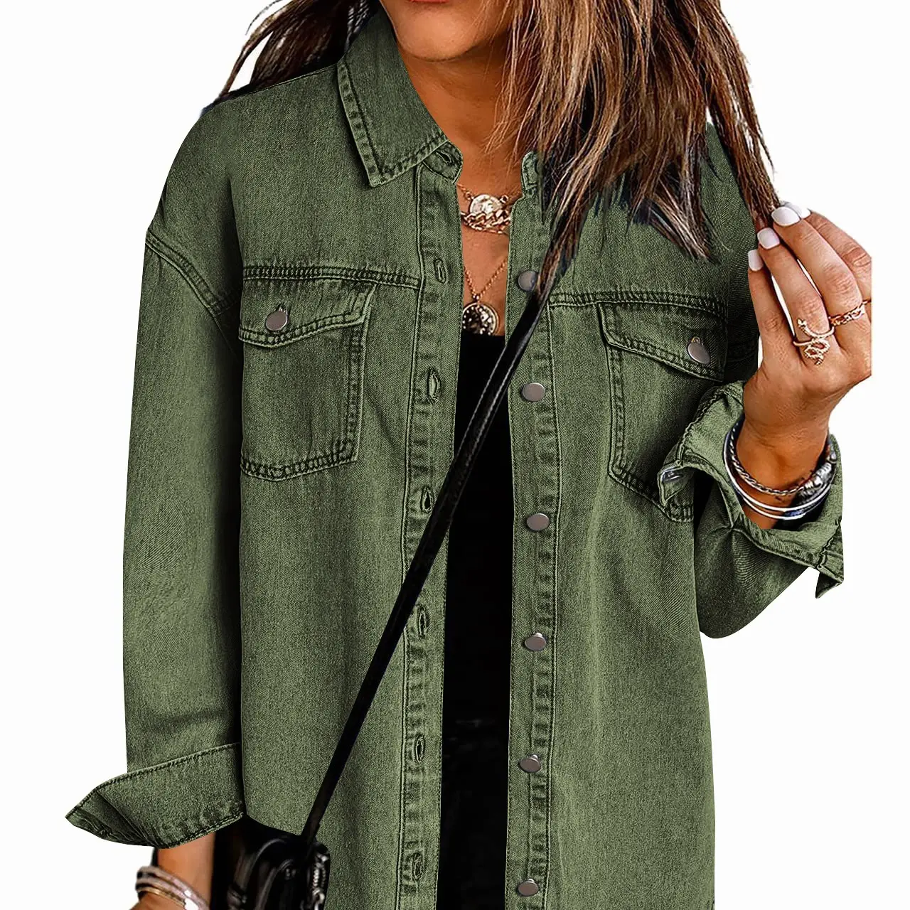 Women's Distressed Fringed Denim Jacket