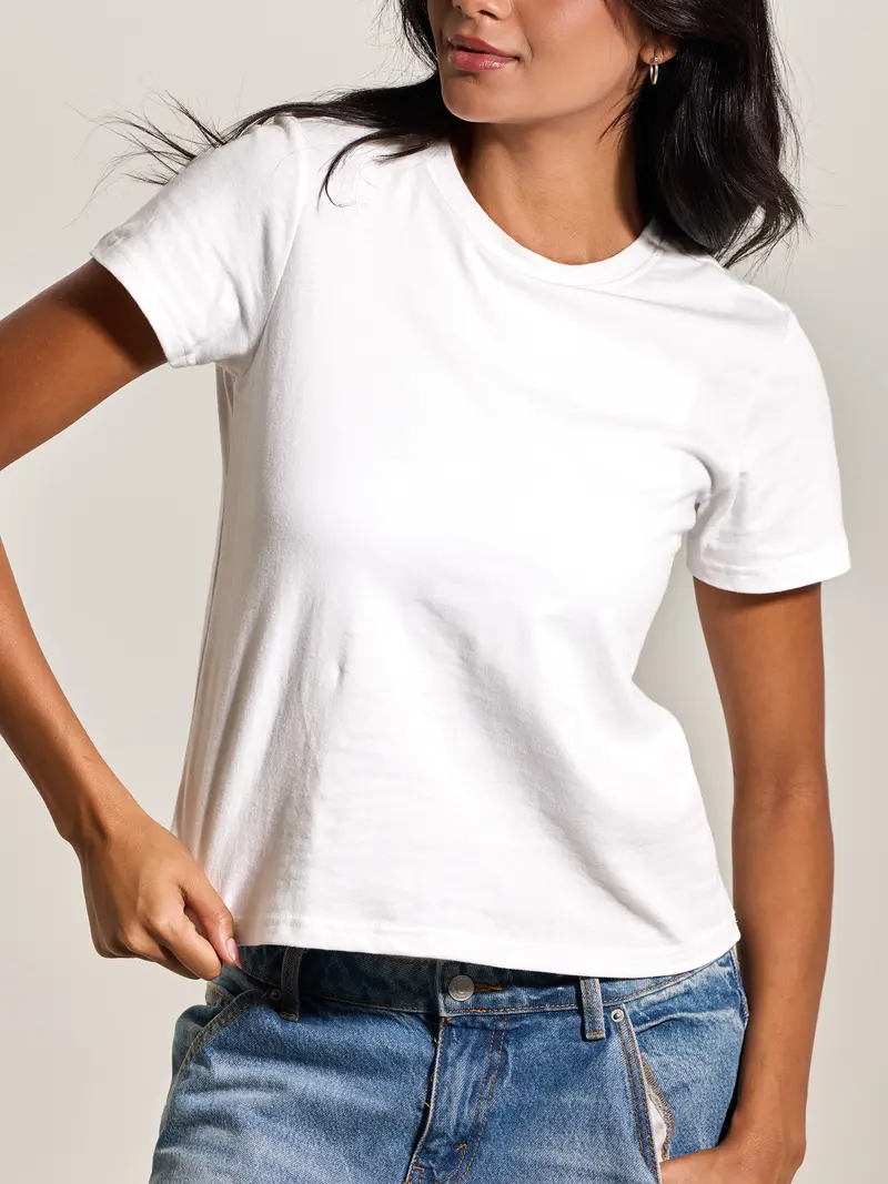 Women's Full-Length Pure Cotton T-Shirt — 100% Pure Cotton