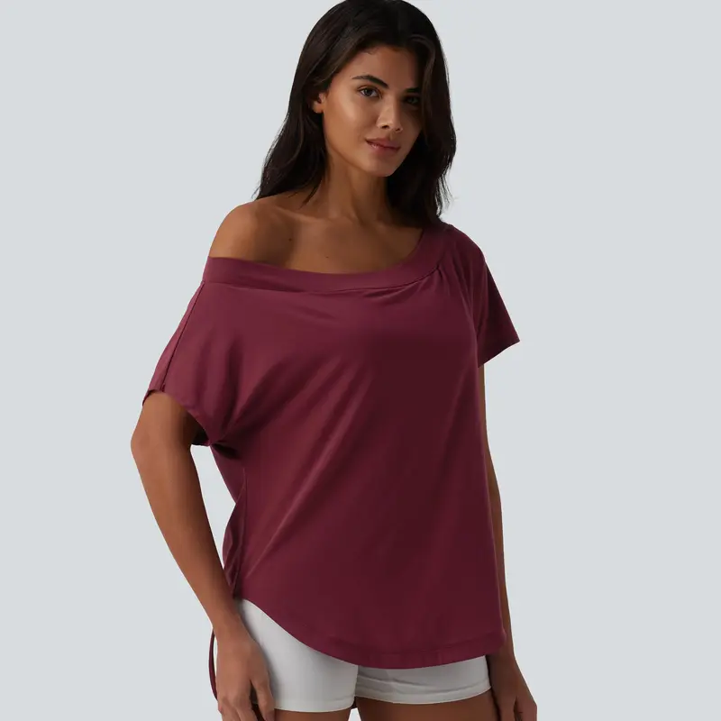 Quick-dry yoga top with built-in bra