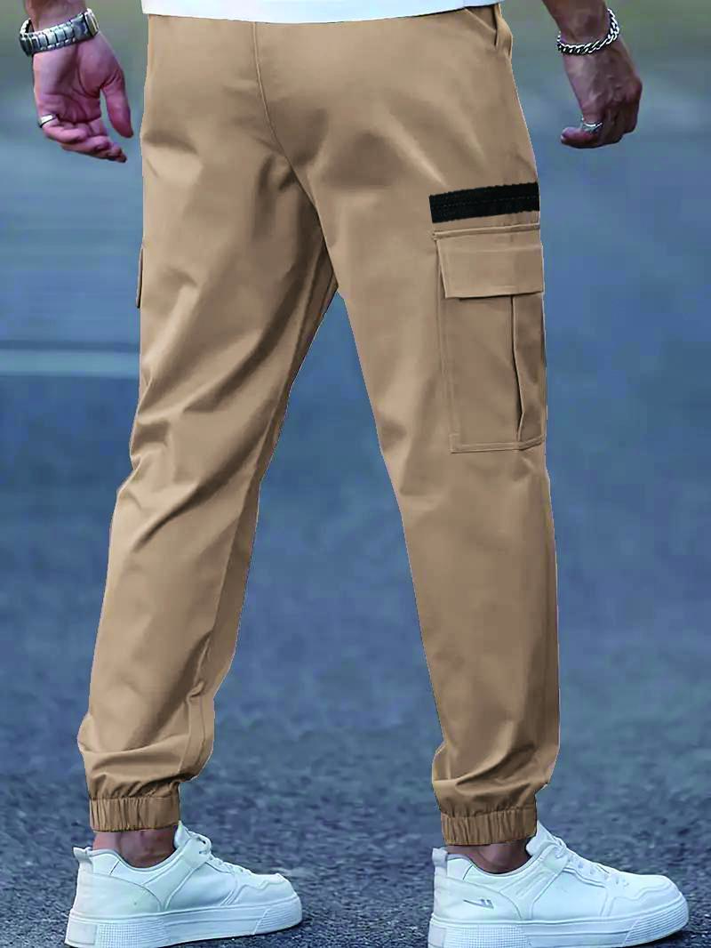 Men&rsquo;s outdoor cargo pants, 3-pack &mdash; American casual straight-leg tapered harem long pants, tactical work pants for all-season commuting &mdash; a great holiday gift choice, featuring zippered large pockets; an essential for everyday outdoor enthusiasts, Menswea