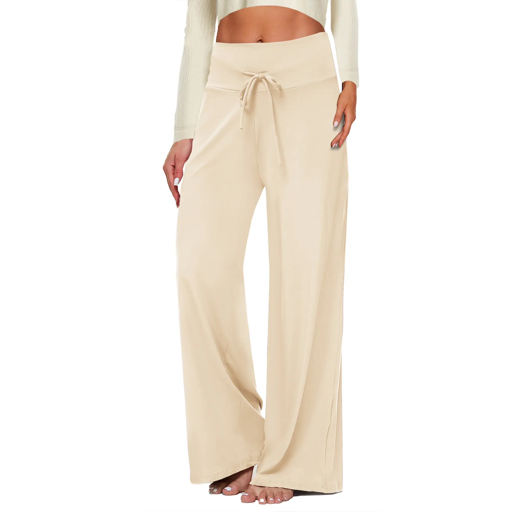 SHOWITTY Women's High Waisted Wide Leg Pants with Pockets
