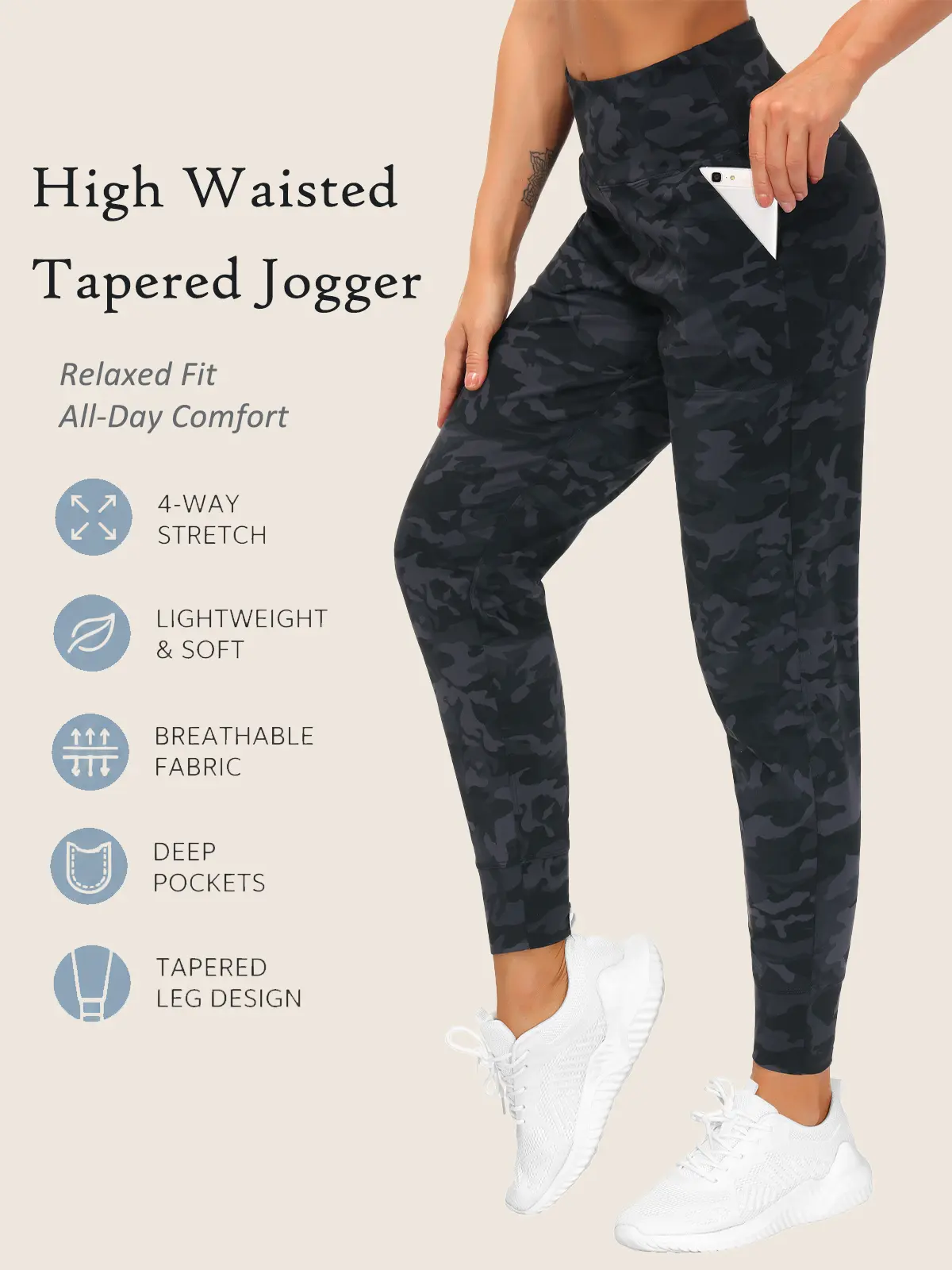 【THE GYM PEOPLE】Women's Joggers Pants Lightweight Athletic Leggings Tapered Lounge Pants for Workout, Loose Wide Leg Yoga Pants, Yoga, Running 【THE GYM PEOPLE】Women's Joggers Pants Lightweight Athletic Leggings Tapered Lounge Pants for Workout, Loose Wide Leg Yoga Pants, Yoga, Running