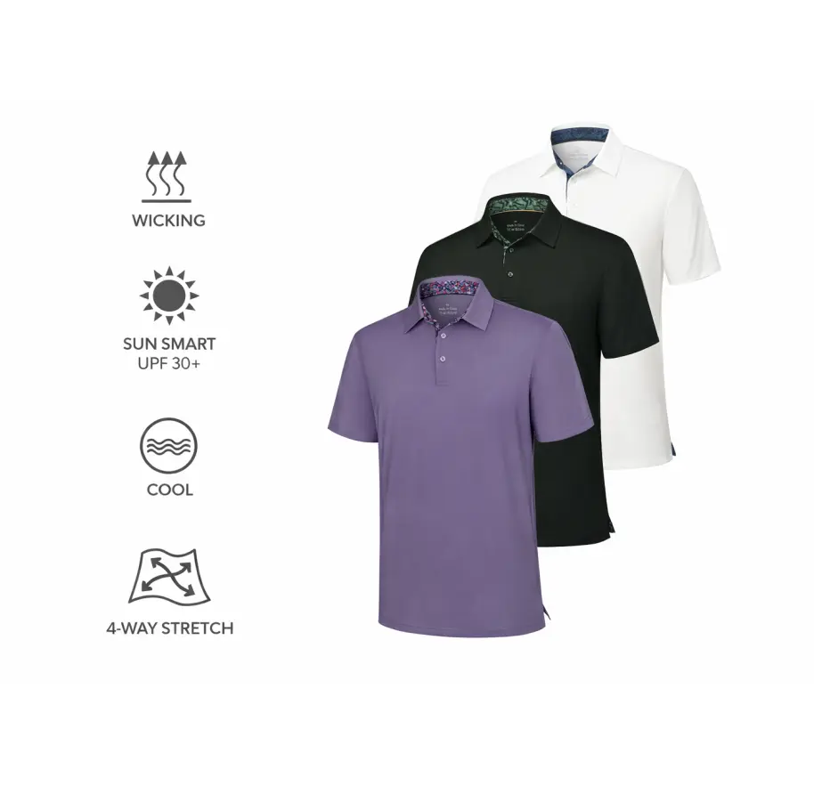 Men's Polo Shirt—Soft and Breathable, Suitable for Work and Golf