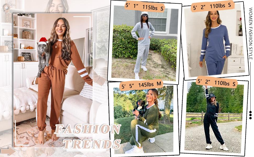 WIHOLL Sweatsuit for Women 2 Piece Outfits for Womens Crewneck Sweatshirts Pullover |(Size Up 1-2 for Oversized Look) Casual Long Sleeve WIHOLL Sweatsuit for Women 2 Piece Outfits for Womens Crewneck Sweatshirts Pullover |(Size Up 1-2 for Oversized Look) Casual Long Sleeve