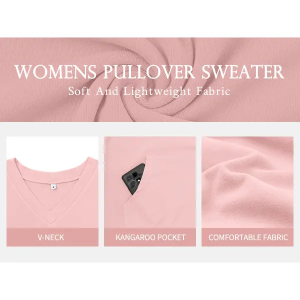 Women's V-neck sweatshirt (hood-free)